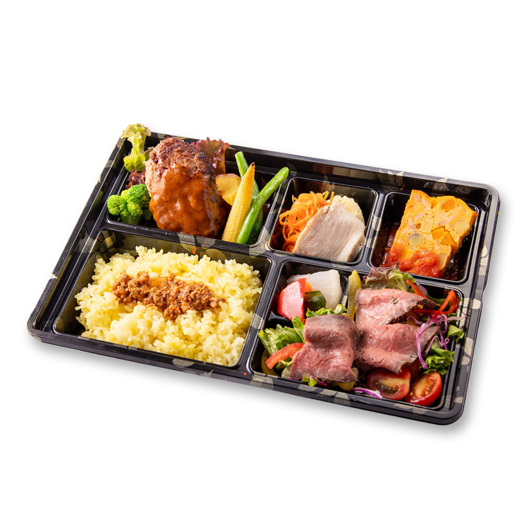 霧降高原牛ローストビーフ＆和牛入りデミグラスハンバーグ弁当