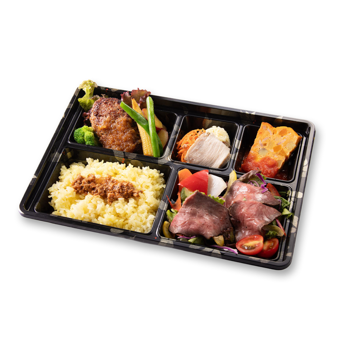 霧降高原牛ローストビーフ＆和牛入り和風ハンバーグ弁当