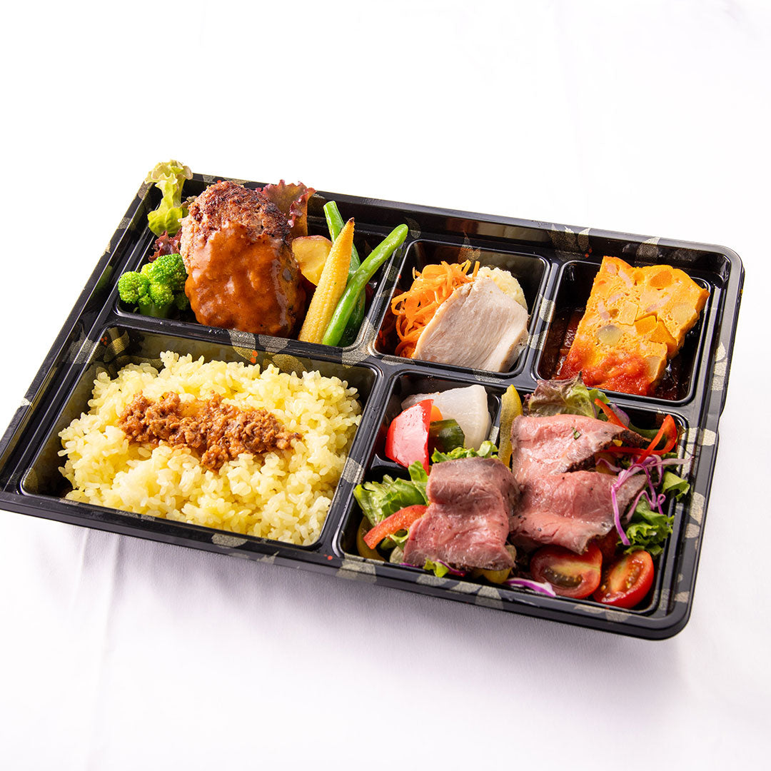 霧降高原牛ローストビーフ＆和牛入りデミグラスハンバーグ弁当